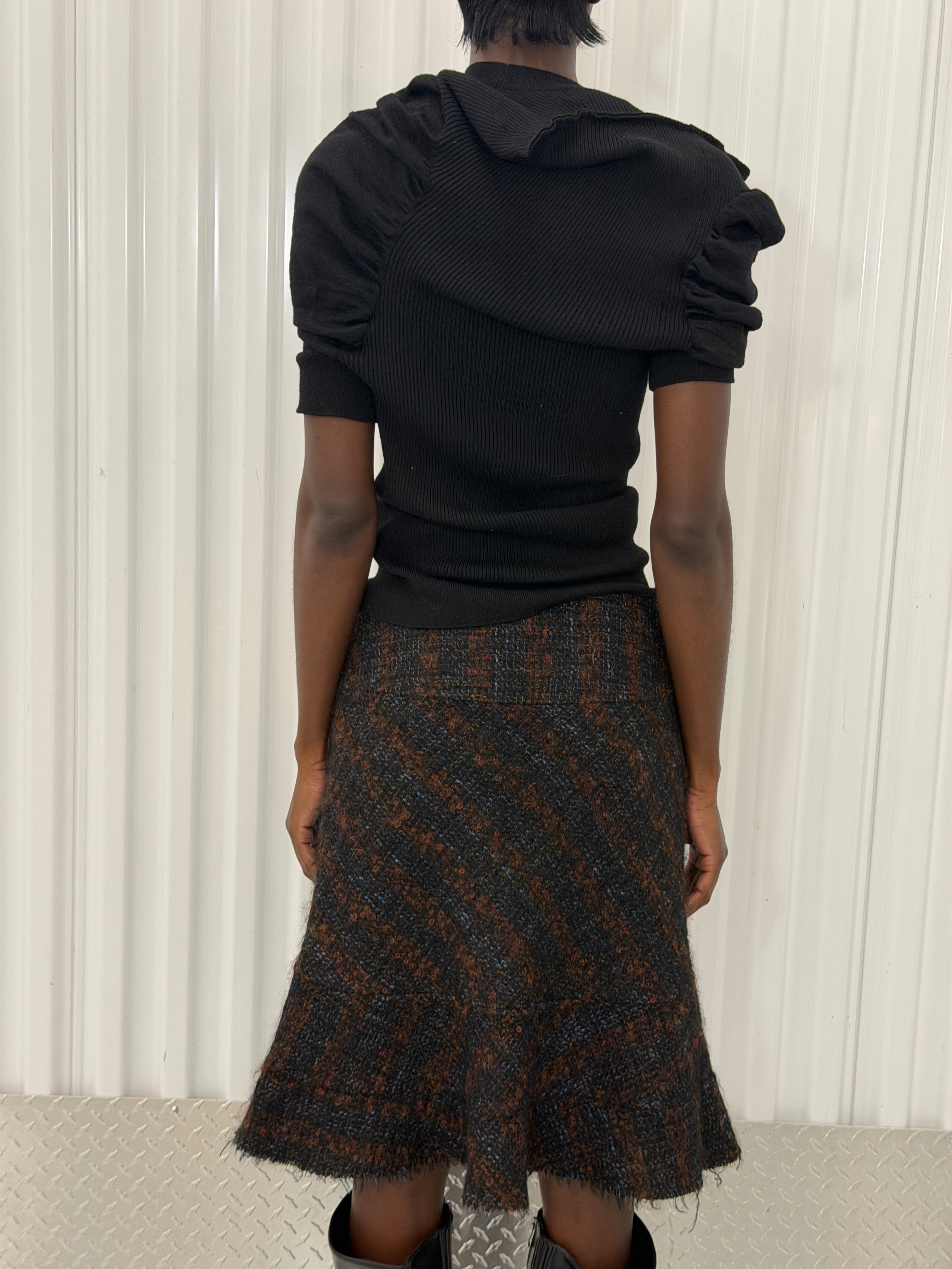 junya watanabe comme garçons tweed skirt