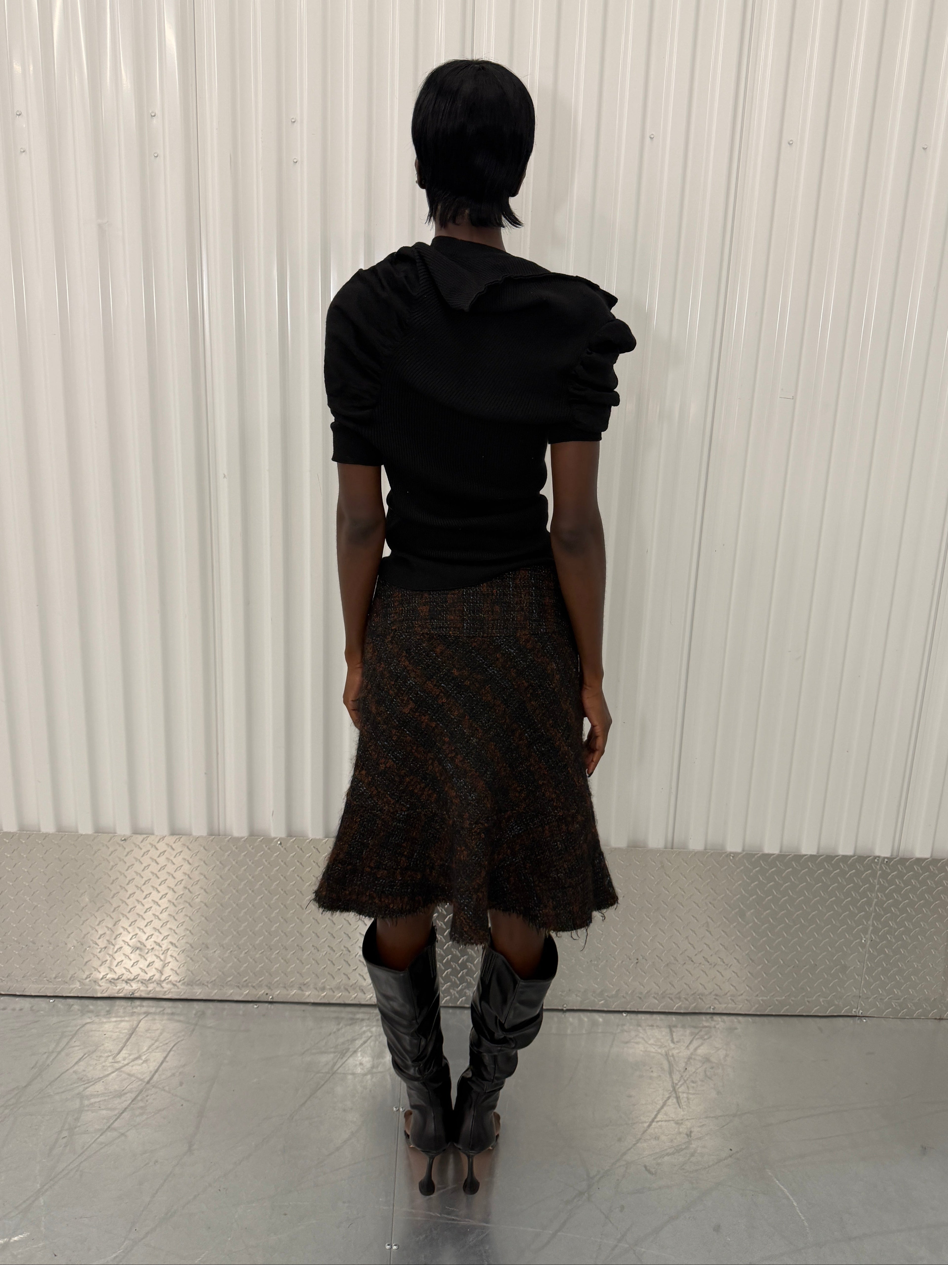 junya watanabe comme garçons tweed skirt