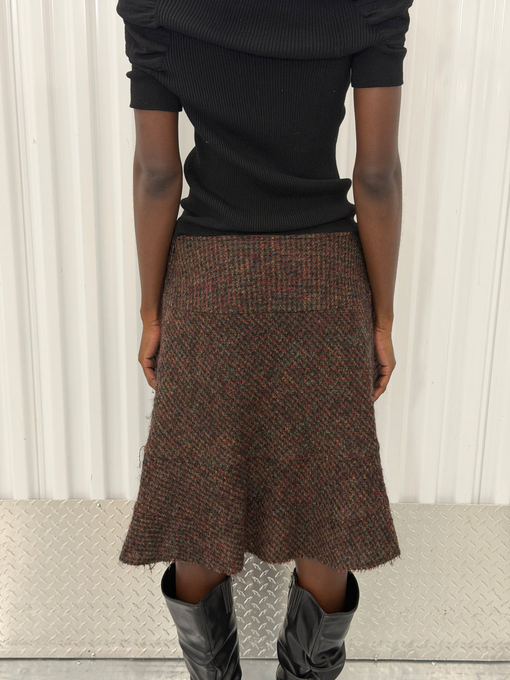 junya watanabe CDG tweed skirt