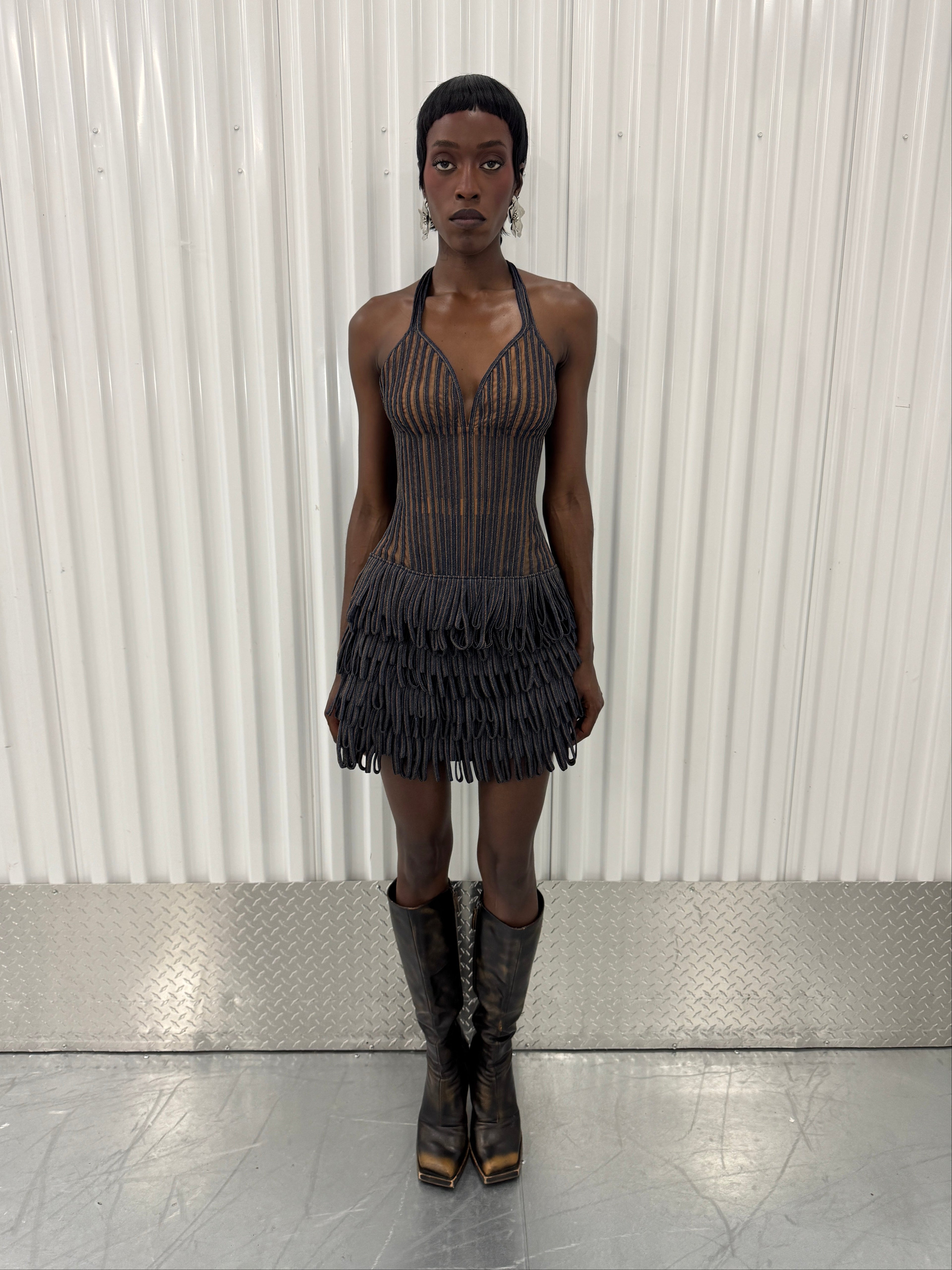 igdalyah denim corset top