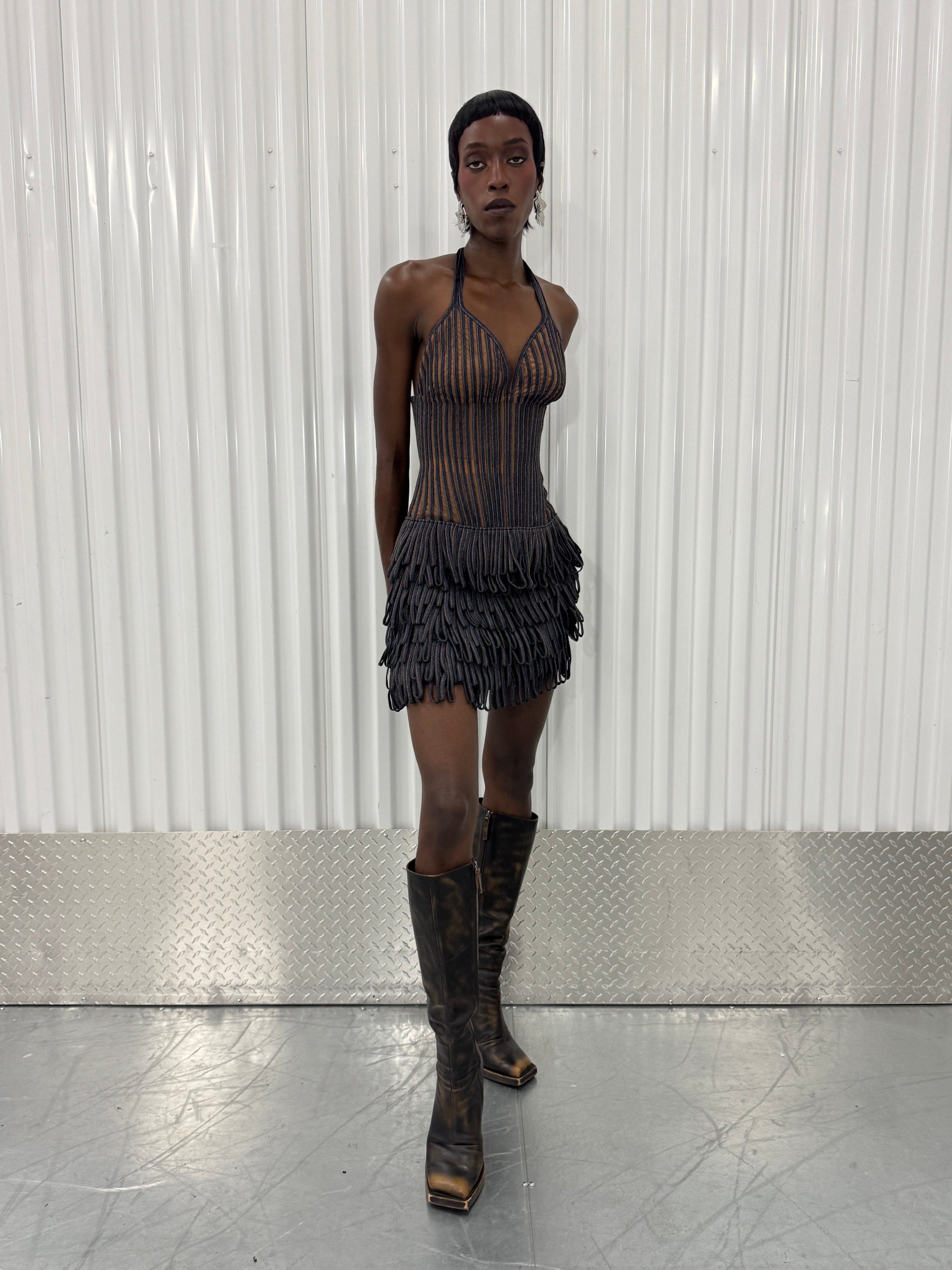 igdalyah denim corset top