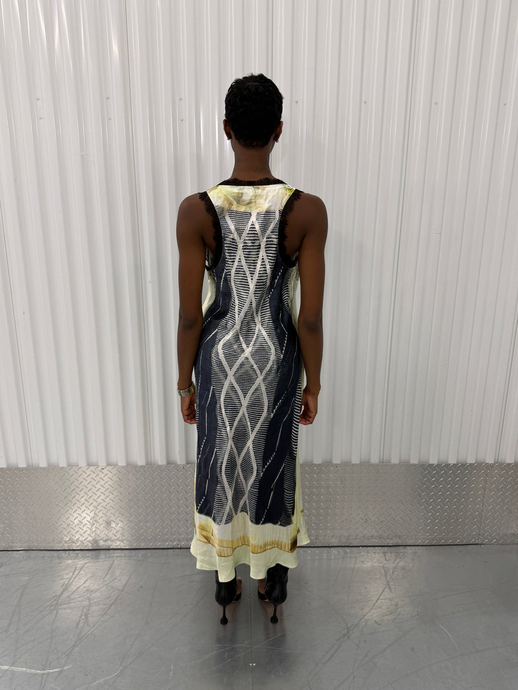 glenn martens x h&m trompe l'œil maxi dress