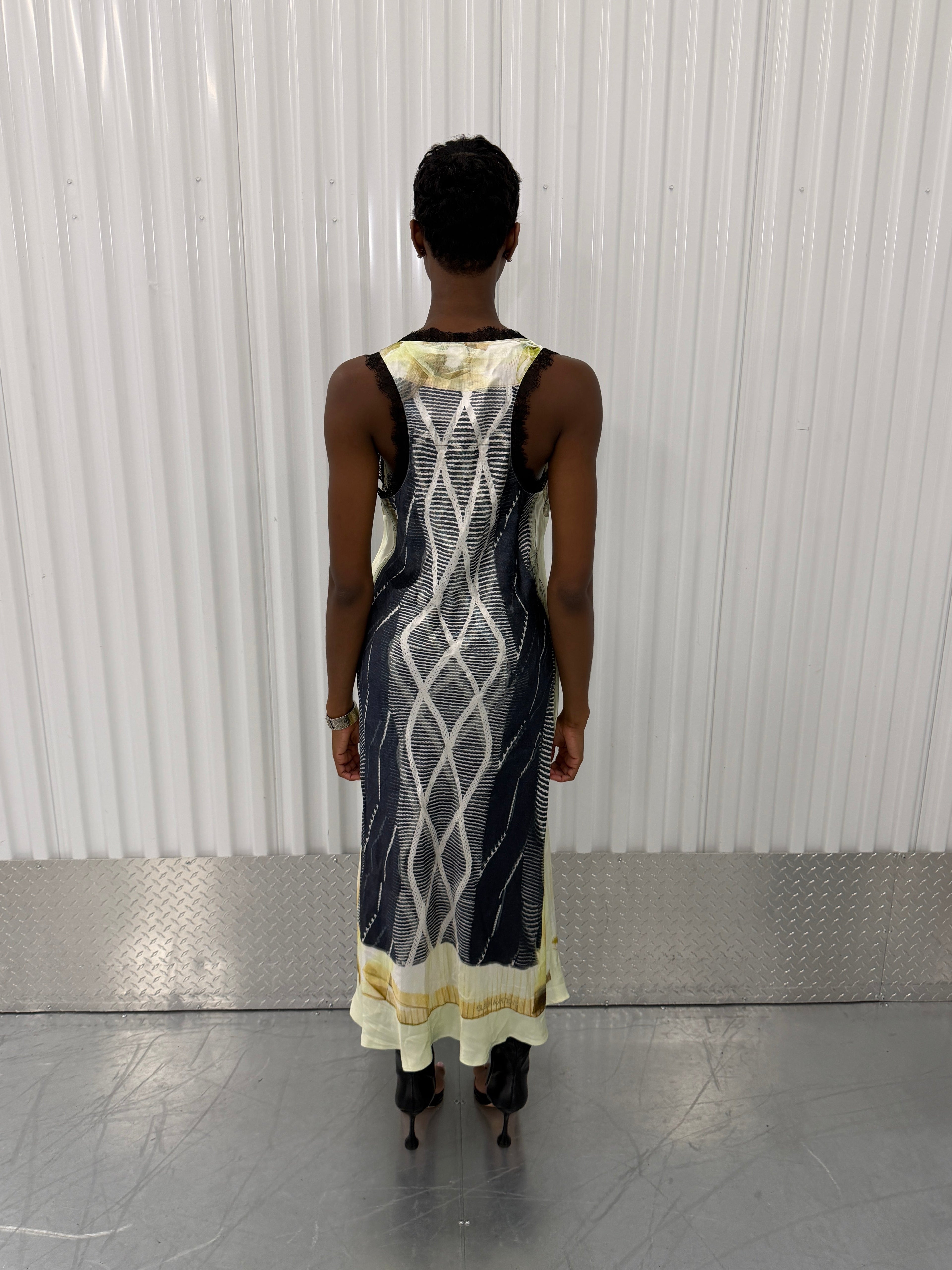 glenn martens x h&m trompe l'œil maxi dress