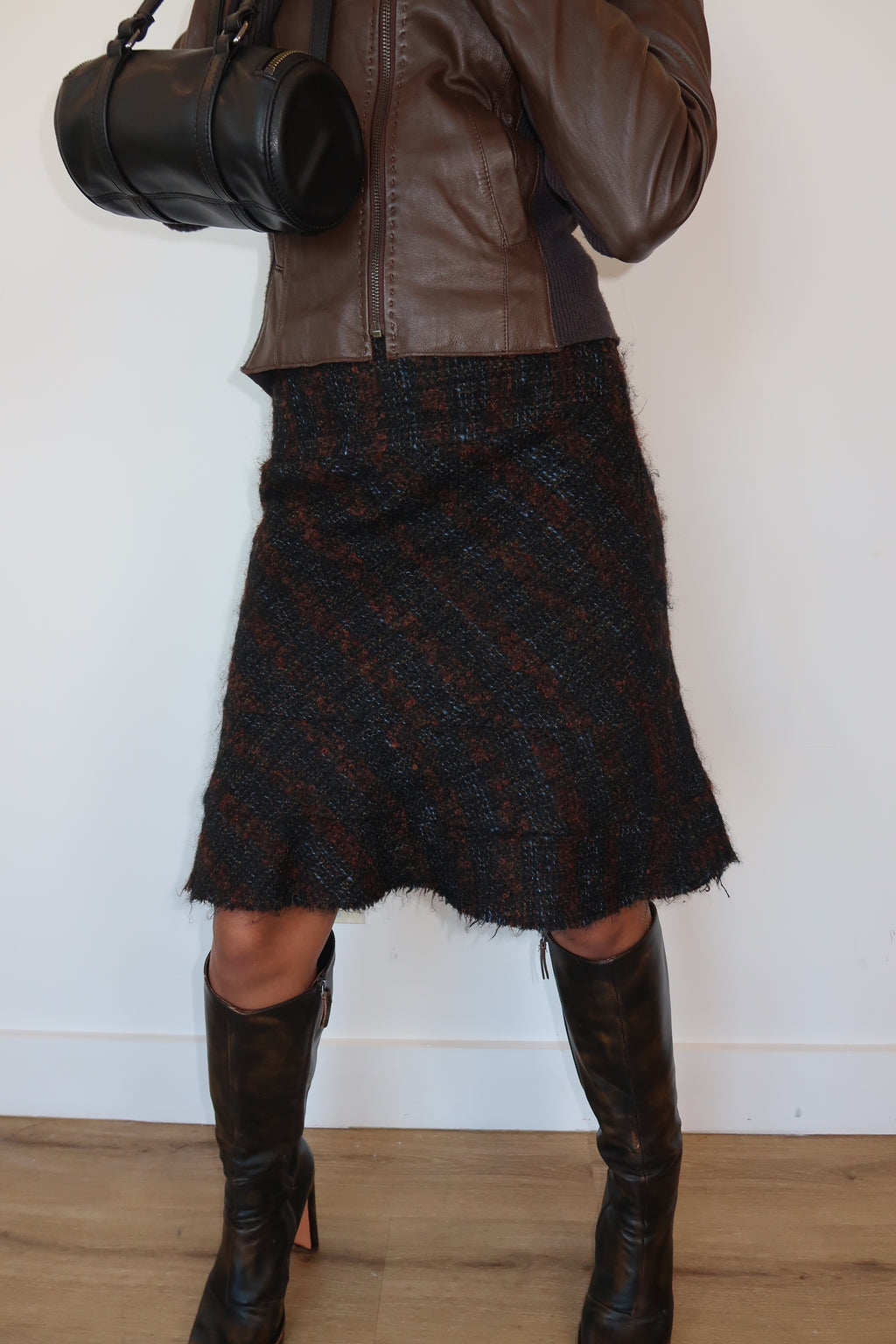 junya watanabe comme garçons tweed skirt
