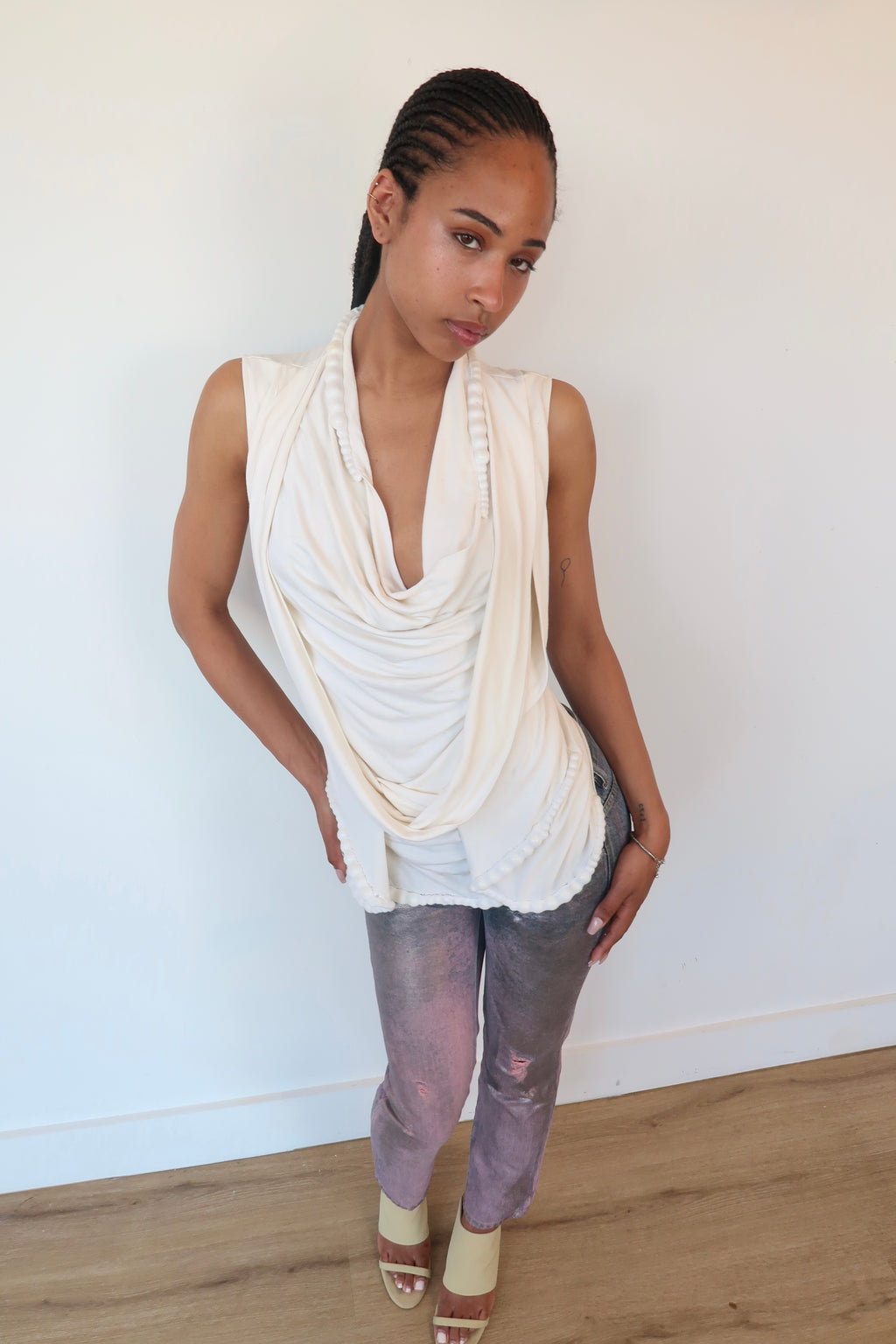 diesel metallic pink blue jeans
