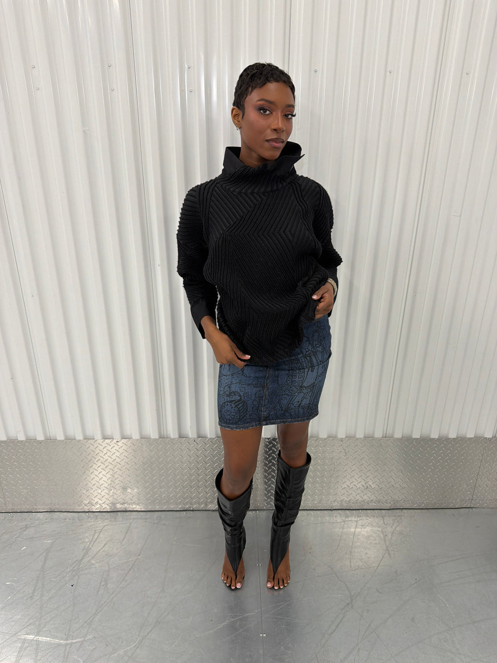 issey miyake heavy knit sweater