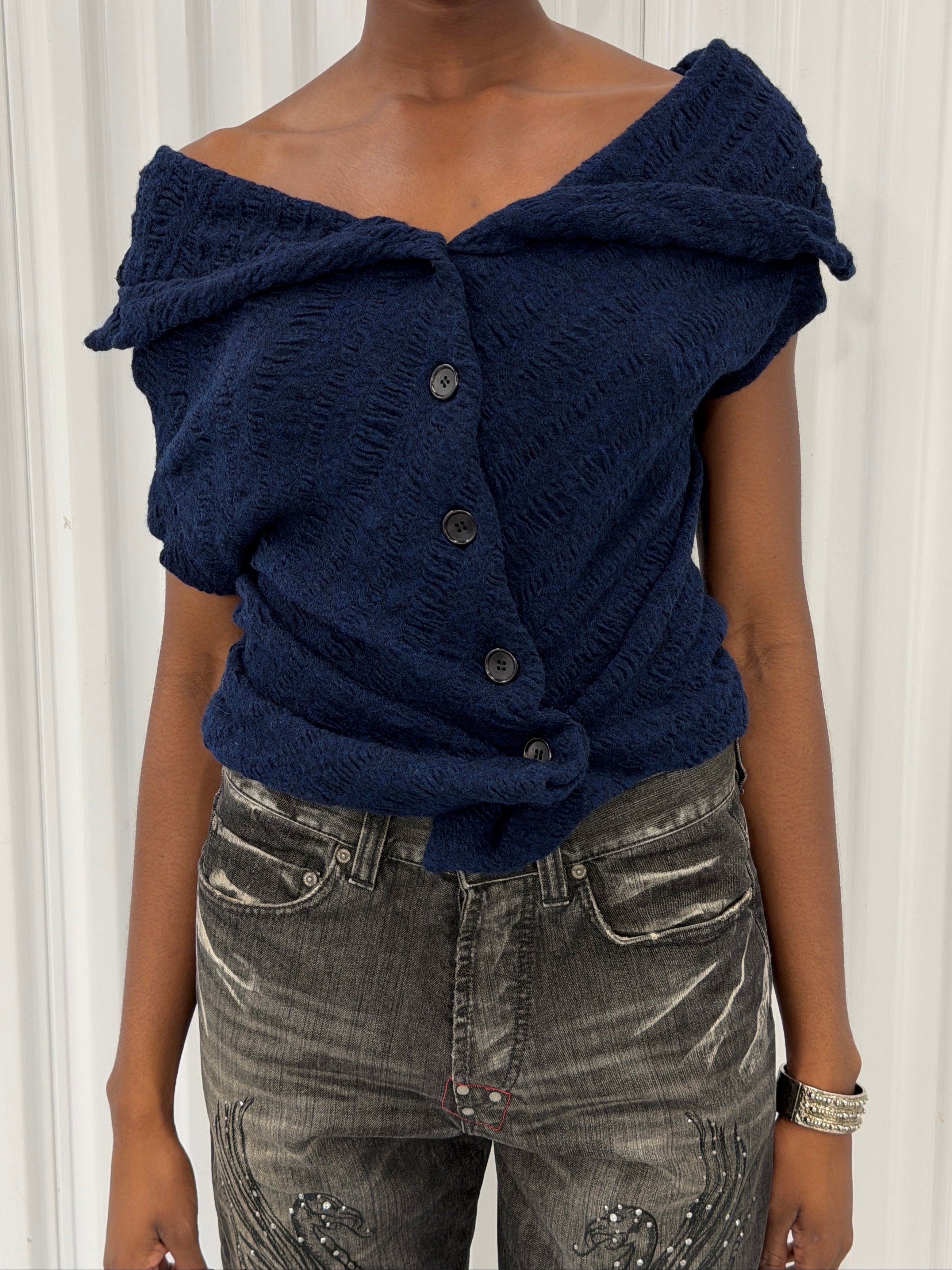 Y's by yohji yamamoto asymmetrical sweater
