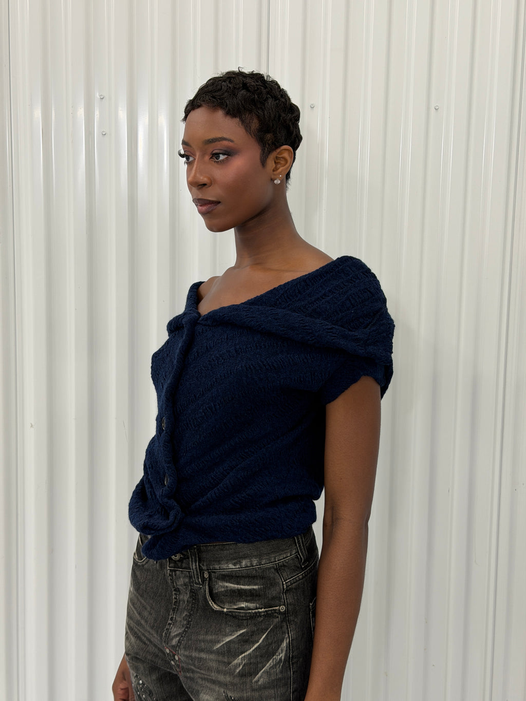Y's by yohji yamamoto asymmetrical sweater