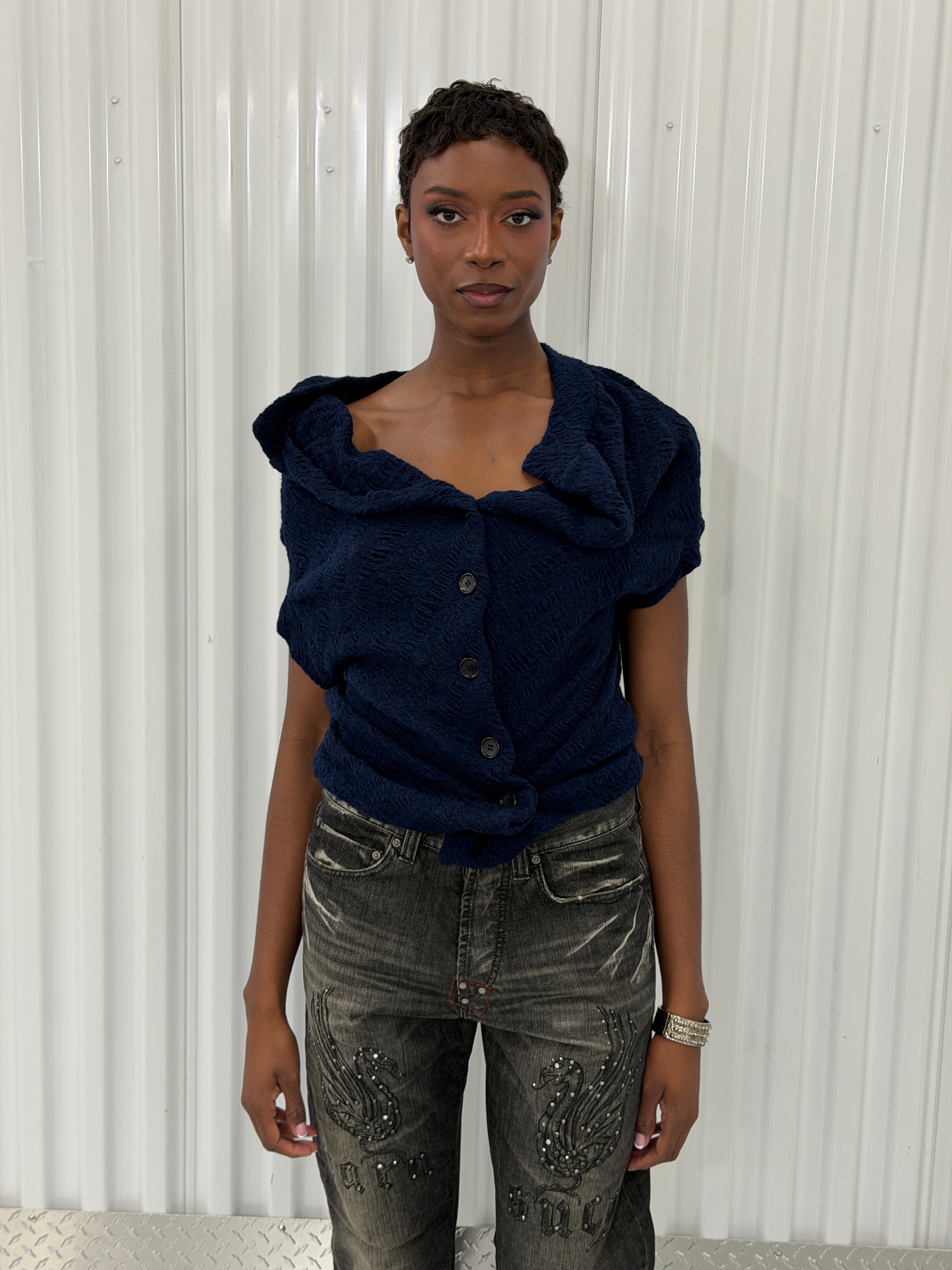 Y's by yohji yamamoto asymmetrical sweater