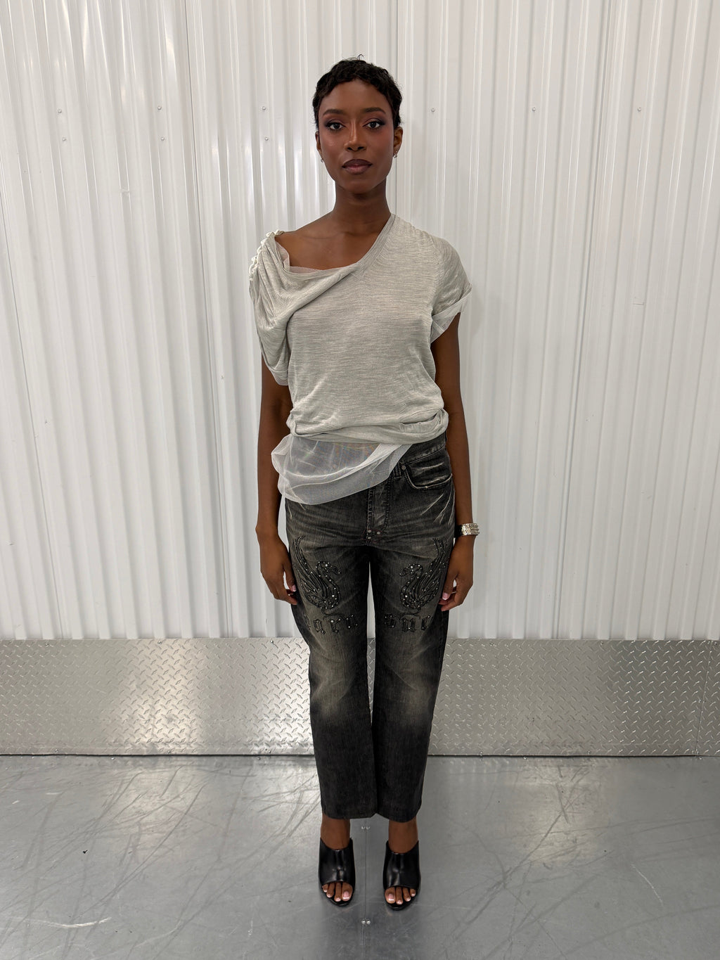 sacai luck sheer jersey blouse