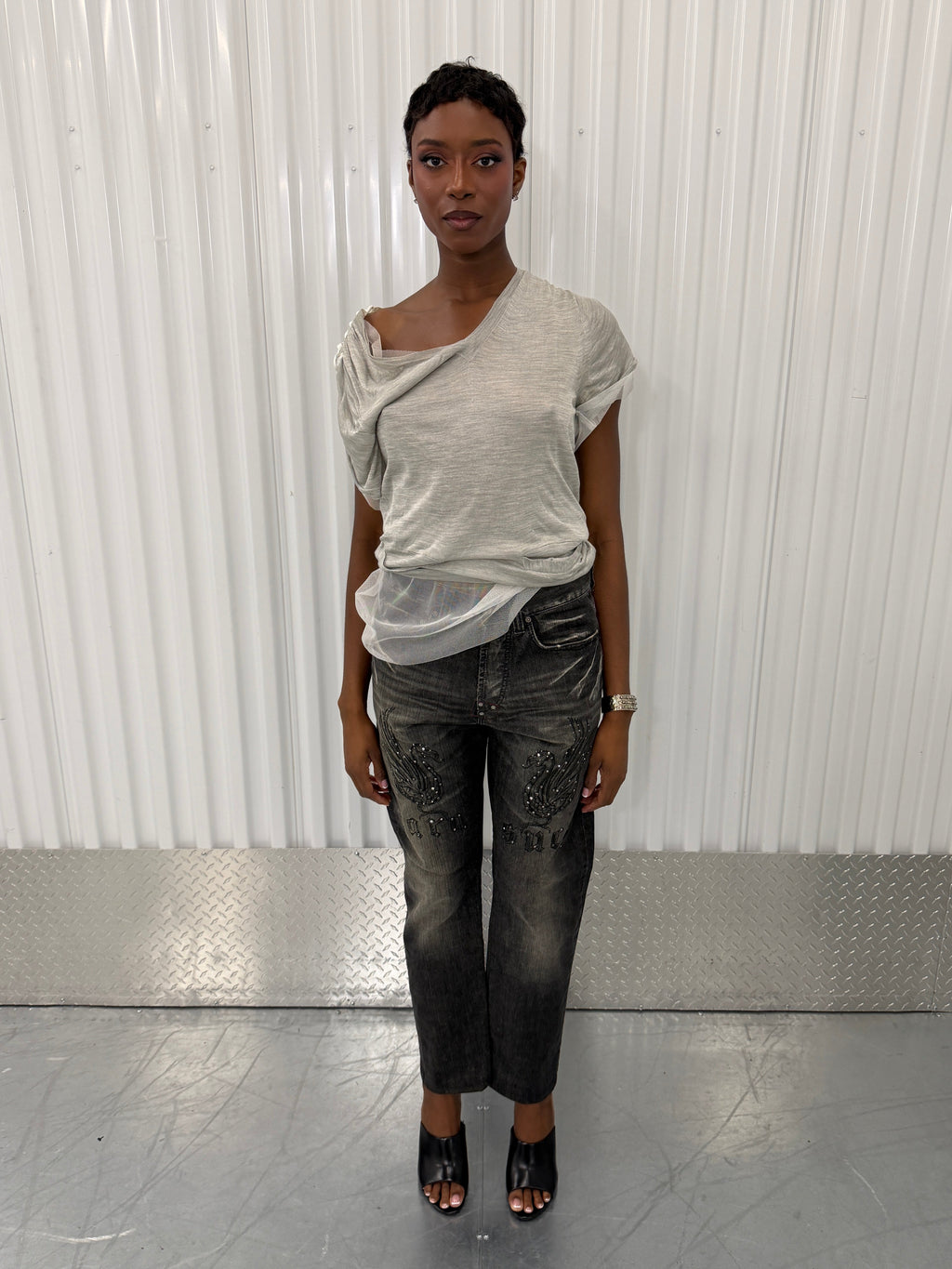 sacai luck sheer jersey blouse