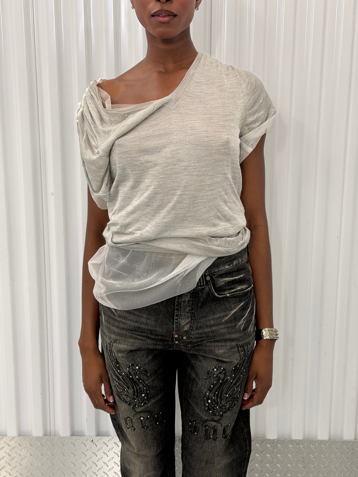 sacai luck sheer jersey blouse