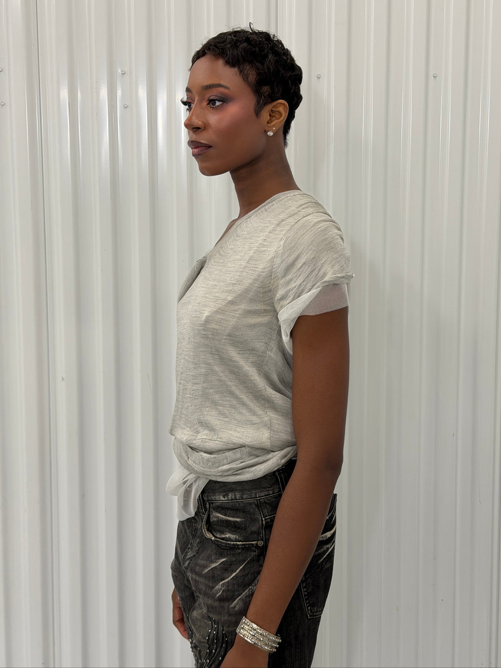 sacai luck sheer jersey blouse