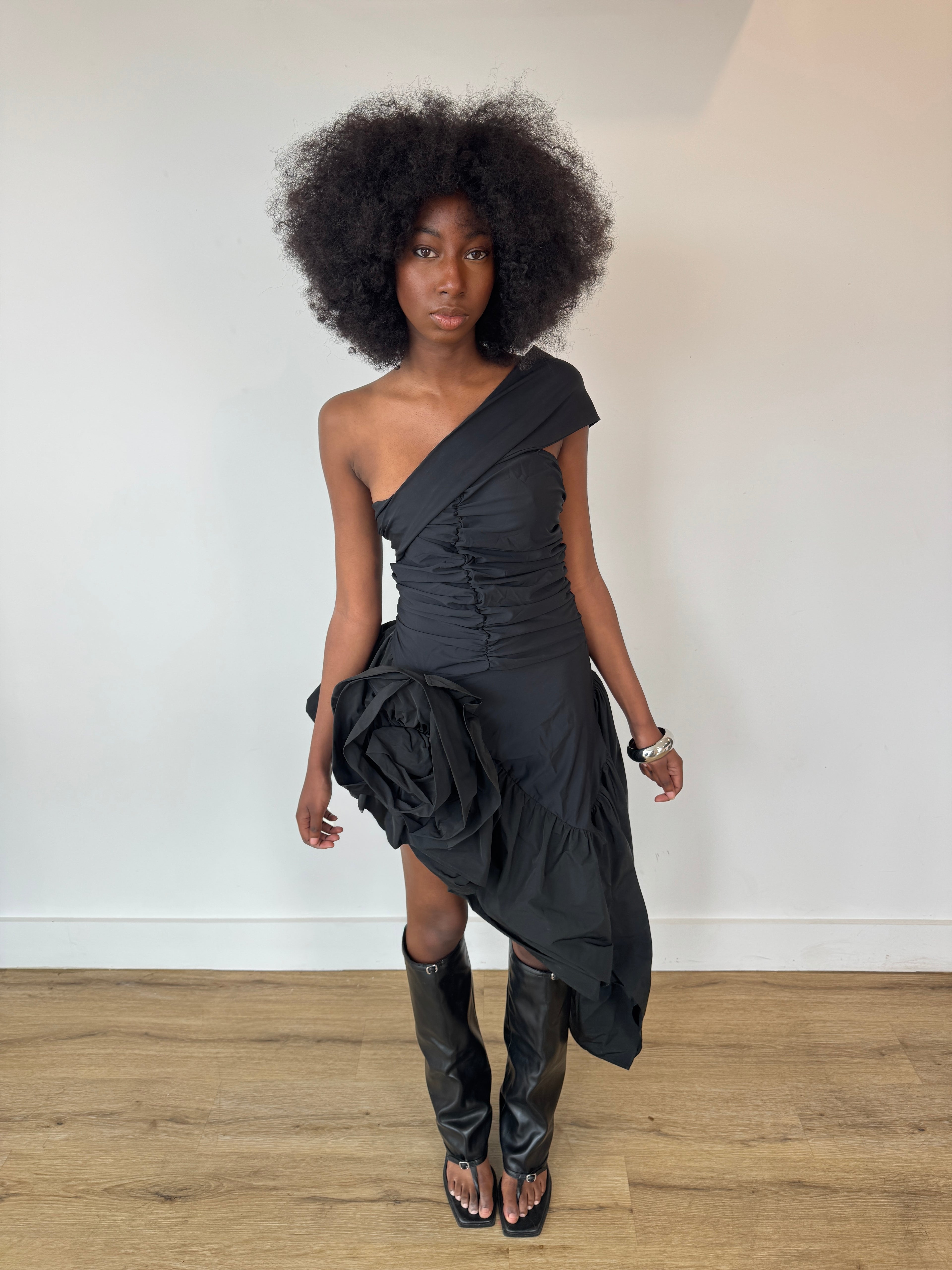 vaquera floral 3d dress