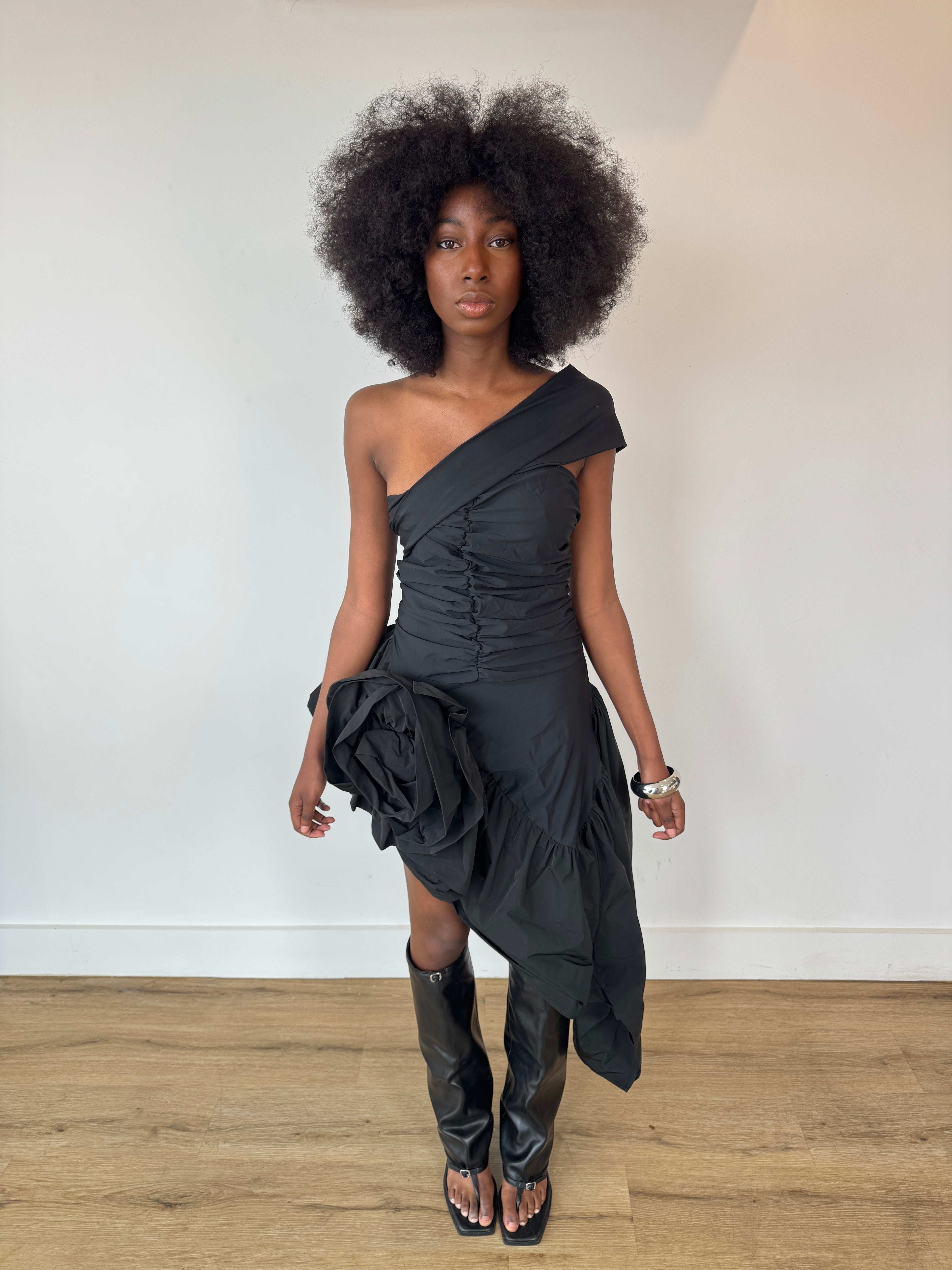 vaquera floral 3d dress
