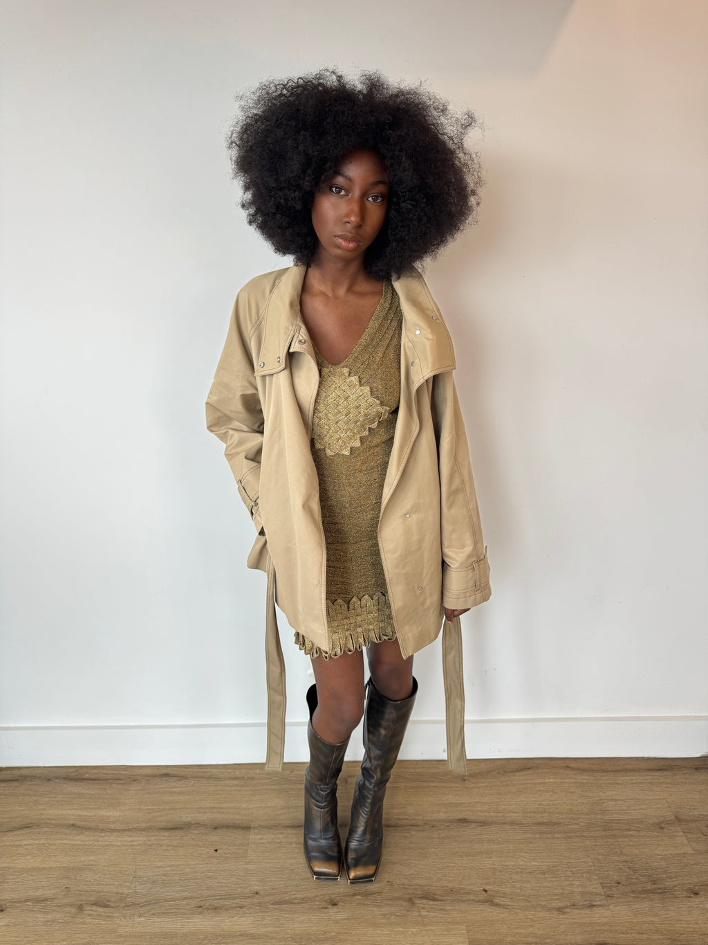 zac posen vintage golden shimmer dress